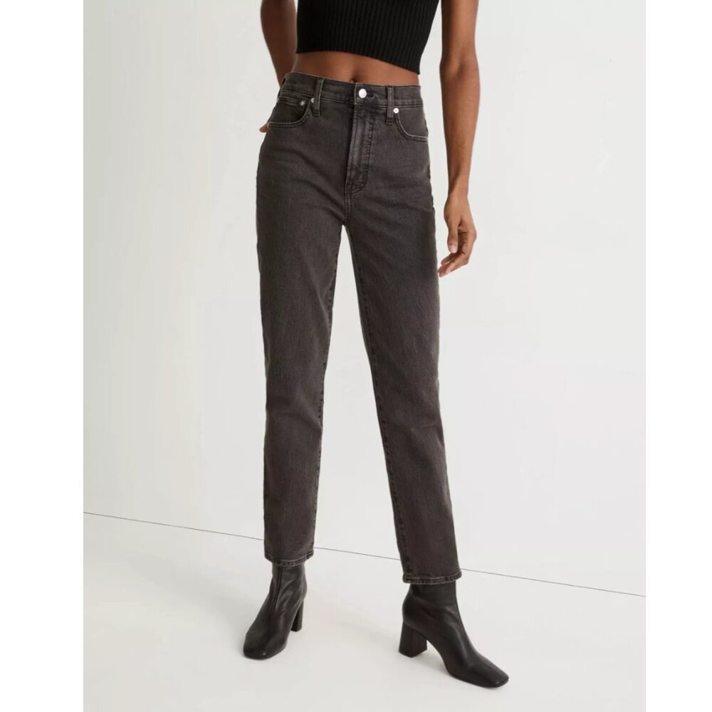 Madewell The Perfect Vintage Jean Lunar Wash Jeans Charcoal Gray Black Wash NWT